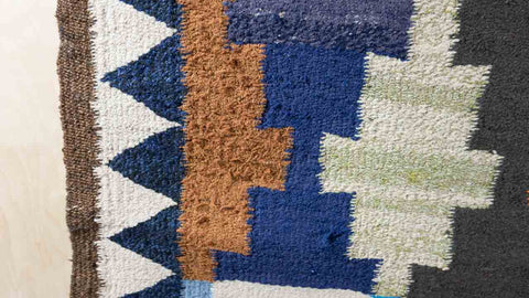 Close up of Kilim rug edge