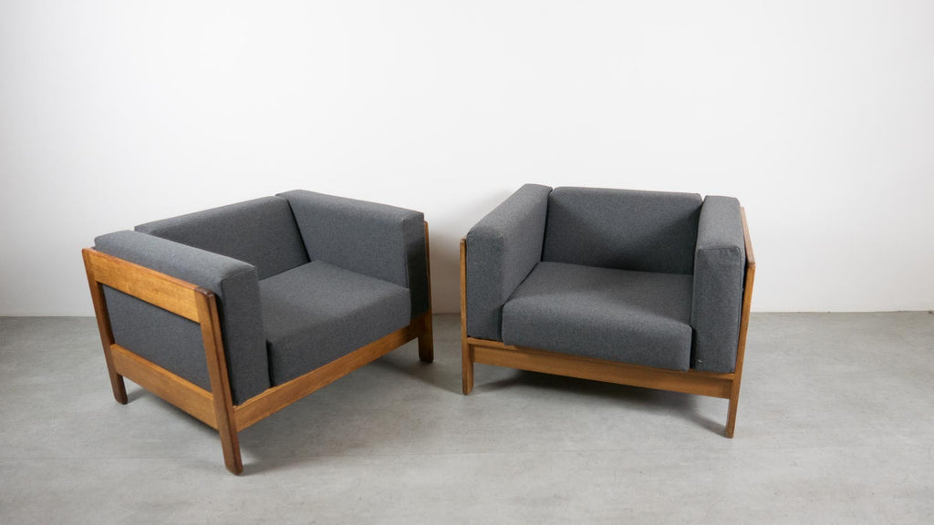 EBTD Cube Armchair, Mid Century Modern Armchair, Teak Armchair