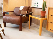 Leather mid century armchair