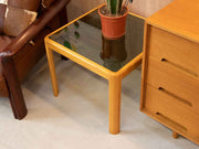 Glass mid century side table