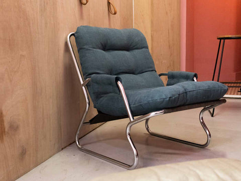 vintage chrome armchair
