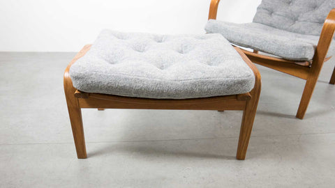 Yngve Ekström style lounge chair and footstool