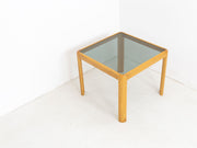 Vintage smoked glass side table