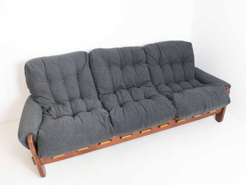 mid century modern teak sofa