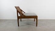 solid wood mid century modern lounge chair