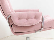 mid century velvet armchair