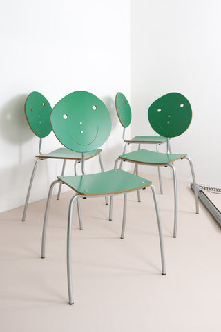 Agatha Stacking Chairs by Prada for Amat-3 Set of 4
