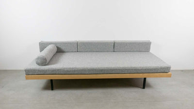 Day bed with grey fabric