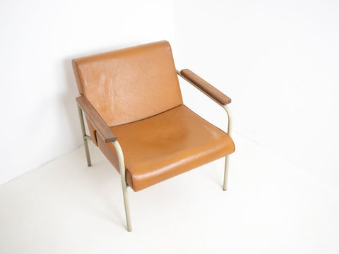 Mid century vintage leather armchair