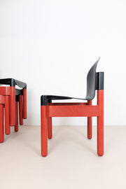 Red dining chairs Thonet UK