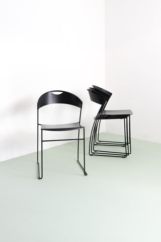 Juliette Stacking Chairs by Wettstein for Baleri Italia