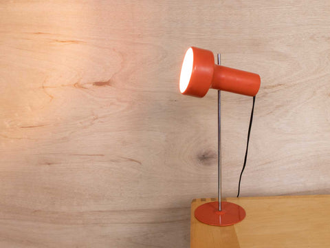 Retro orange desk lamp