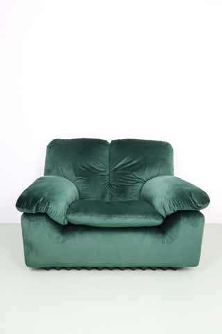 Brunati green velvet Bonheur armchair