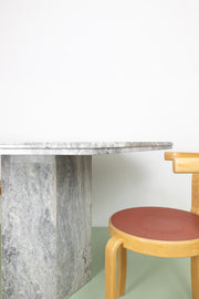 Hexagonal Grey Marble Dining Table