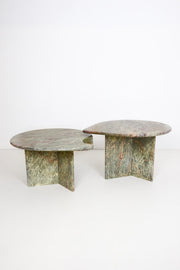 Vintage Italian Marble Nesting Coffee Tables - Sage and Berry