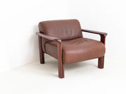 Mid century modern leather armchair
