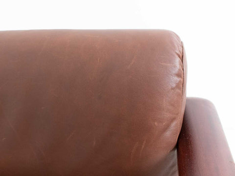 Leather mid century modern armchair