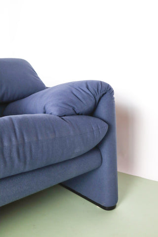 Blue Maralunga armchair London