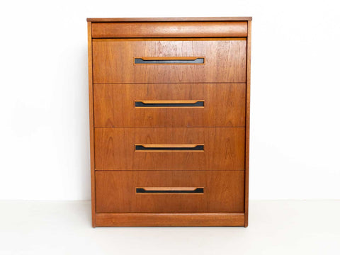 Vintage Mid Century Tallboy Chest of Drawers