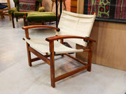 Vintage solid wood armchair