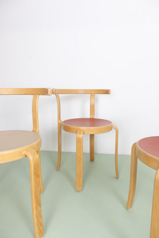 Retro stacking chairs wood