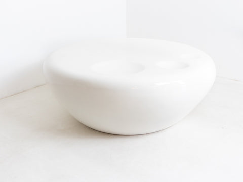 Retro Italian white coffee table