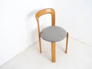 Mid century oak stacking chair
