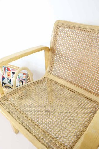 Vintage Bentwood and Rattan Armchair
