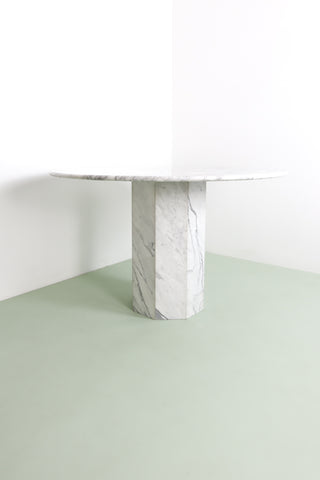 Vintage White Marble Dining Table