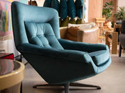 vintage velvet Wingback egg chair